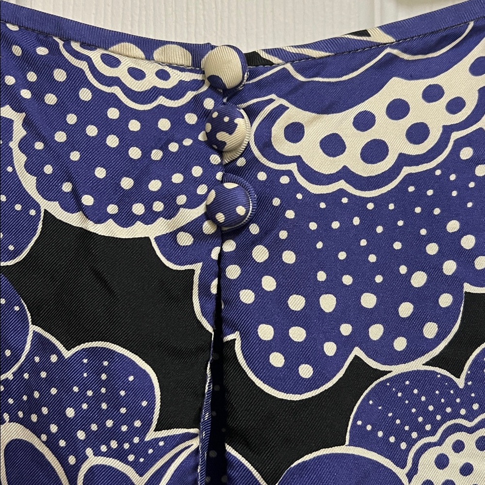 Silk Banana Republic Purple and White Patterned Dress - Picture 7 of 7